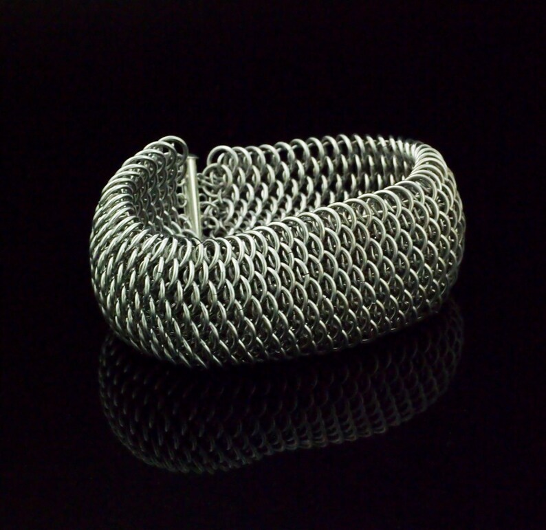 Dragonscale Bracelet Kit or Ready Made Handcrafted Jump Rings in Comfortable Aluminum