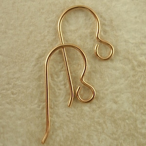 5 Pairs Solid Bronze Perfect Curve Ear Wires 20 gauge 100% Guarantee image 10