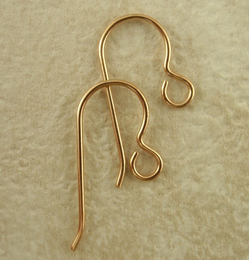 5 Pairs Solid Bronze Perfect Curve Ear Wires 20 gauge 100% Guarantee image 10