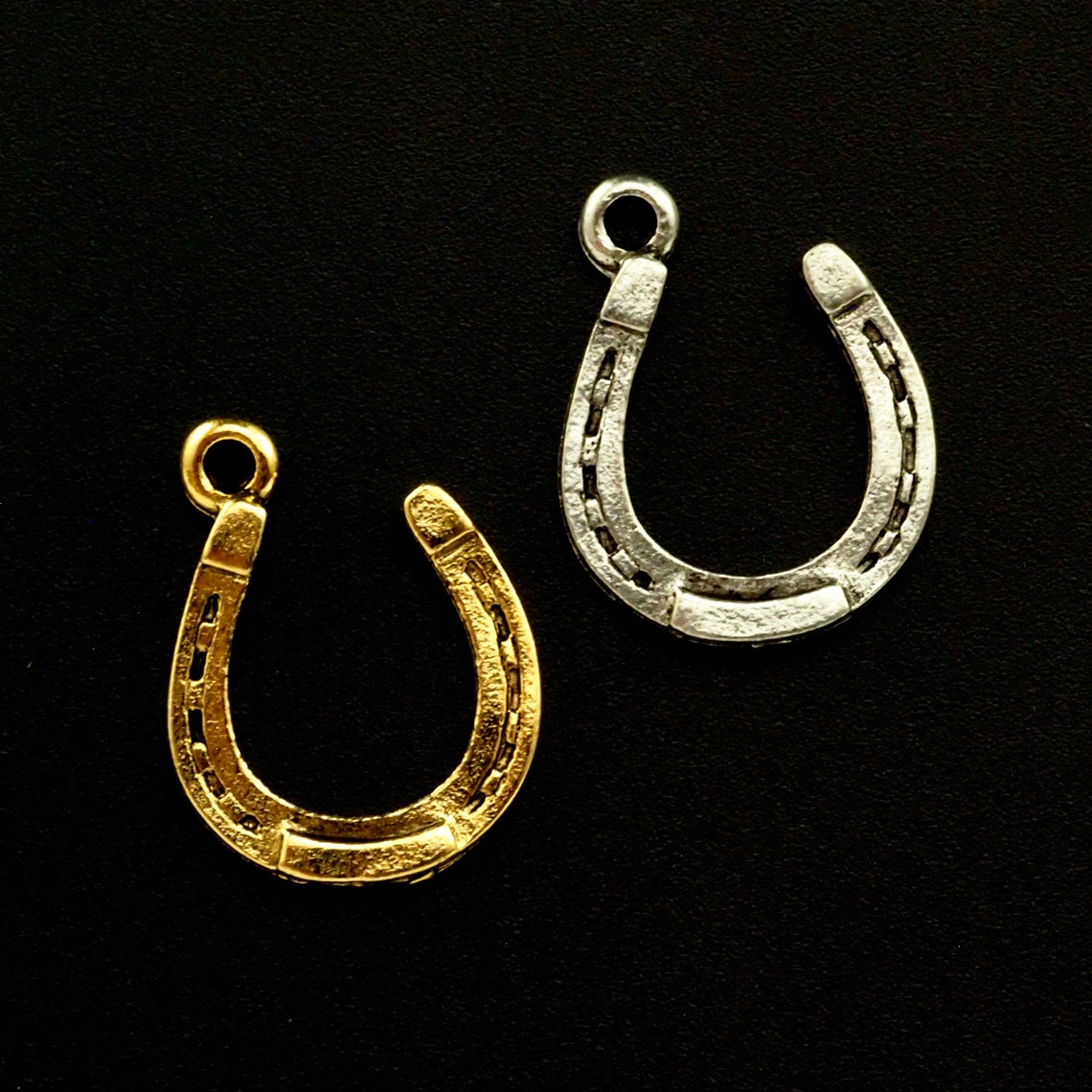 2 Horseshoe Charms 20mm X 15mm You P1ck Antique Silver or Etsy