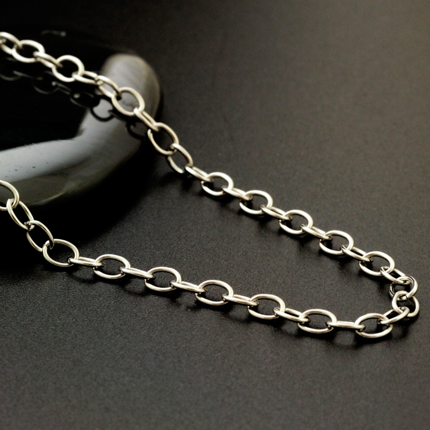 3.3mm Stainless Steel Cable Chain by the Foot or Finished - Etsy