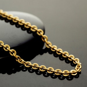 Flat Oval Cable Chain Solid Brass 3.5mm - By the Foot or Finished Any Length - Made in the USA