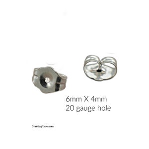2 Pair Sterling Silver Filled Ear Nuts image 2