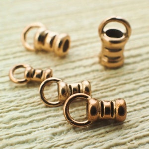 10 Bronze Cord Crimp Ends Made in the USA You Pick Size 1mm, 1.5mm, 2mm, 2.5mm, 3mm image 8