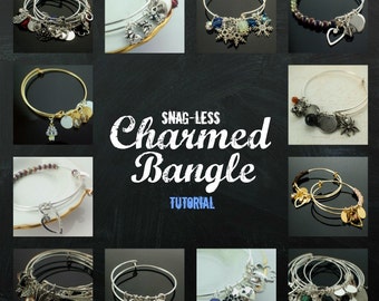 Charmed Bangle Tutorial - DIY Jewelry Instructions - Snag-Less Adjustable Bracelet