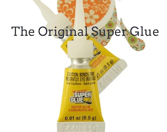 The Original Super Glue - TWO Single Use Size Tubes - 0.01 ounce each