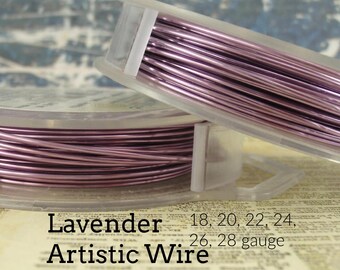 Lavender Artistic Wire - Permanently Colored - You Pick Gauge 18, 20, 22, 24, 26, 28 – 100% Guarantee