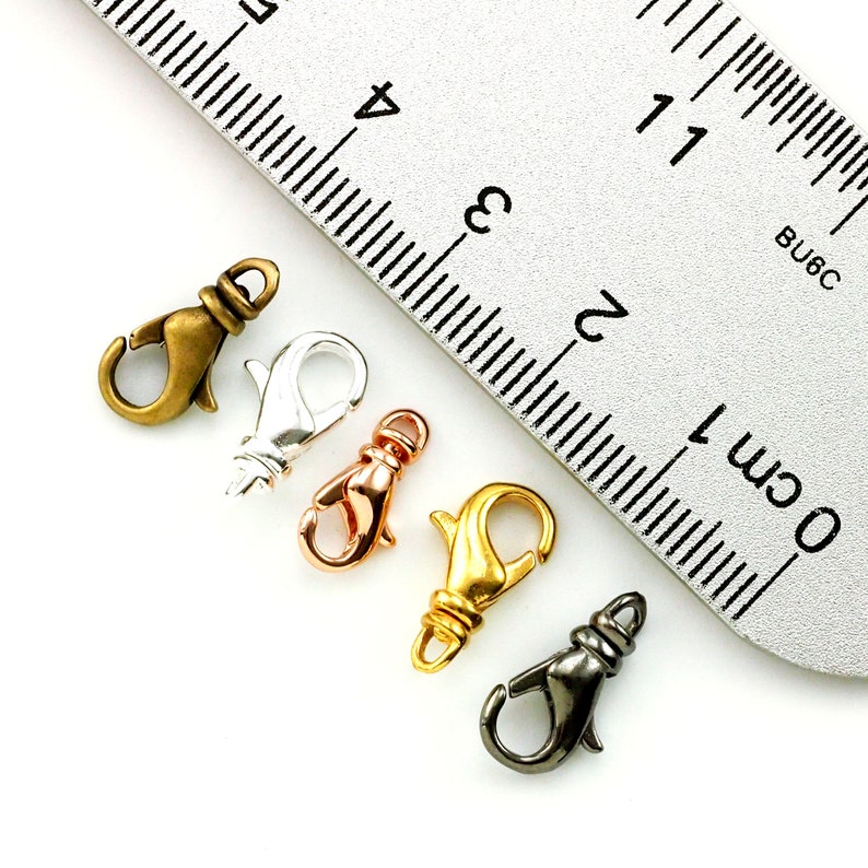 Small Swivel Lobster Clasps 12mm X 7mm in Rose Gold Silver Etsy