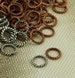 60 Fancy Soldered Closed Antique Silver or Antique Copper Jump Rings - 16 gauge 8mm OD - 100% Guarantee 