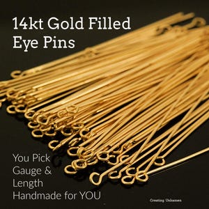 10 Kettelstifte 14kt Gold Filled Für Sie handgefertigt in 18, 20, 21, 22, 24, 26 Gauge