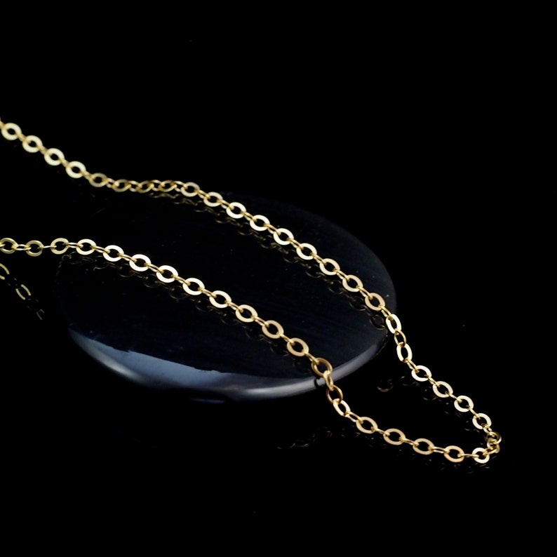 2.2mm 14kt Gold Filled Flat Oval Cable Chain Custom Finished Etsy