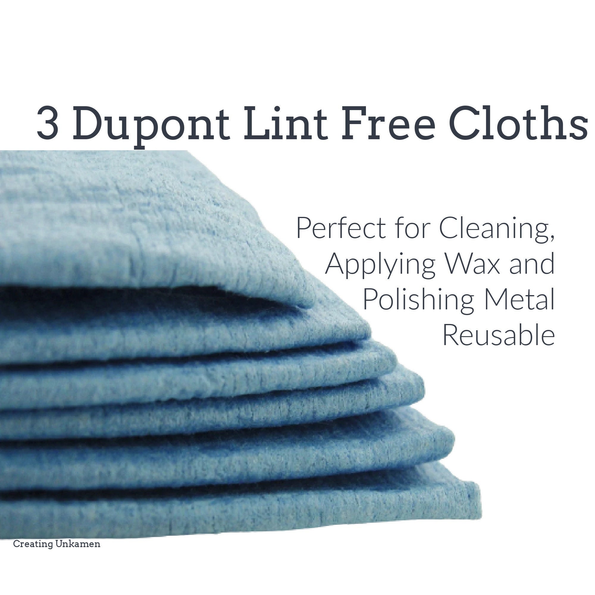 3 Dupont Lint Free Cloths Perfect for Cleaning, Applying Wax and Polishing  Reusable 