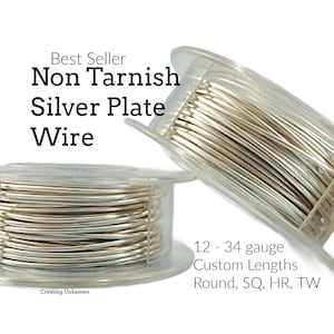 Non Tarnish Silver Plated Wire Large Coil You Pick Gauge 12, 14, 16, 18, 20, 21, 22, 24, 26, 28, 30, 32, 34 100% Guarantee image 1