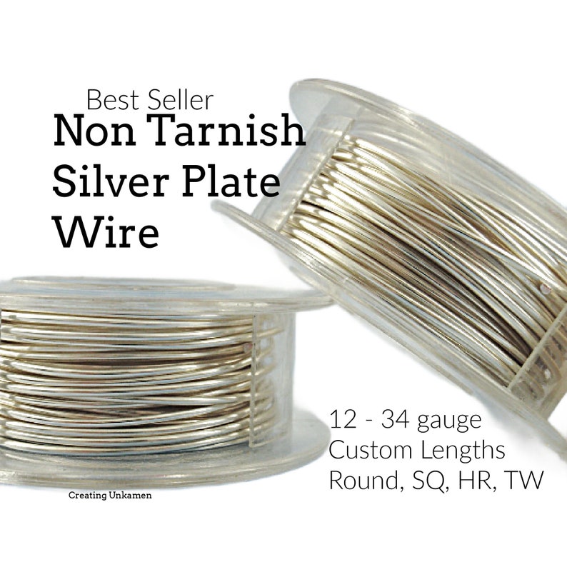 Non Tarnish Silver Plated Wire Large Coil You Pick Gauge 12, 14, 16, 18, 20, 21, 22, 24, 26, 28, 30, 32, 34 100% Guarantee image 1