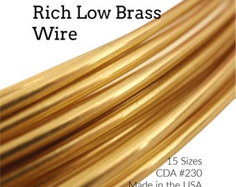 Rich Low Brass Wire - You Pick 4, 6, 8, 10, 12, 14, 16, 18, 20, 21, 22, 24, 26, 28, 30 gauge - 100% Guarantee