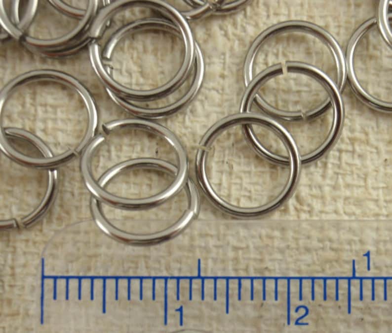 100 Nickel Free Stainless Steel Jump Rings Your Choice of Etsy