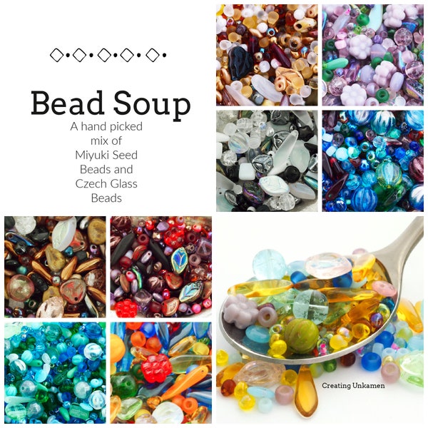 Bead Soups - Handpicked Mixes of Miyuki Seed Beads and Czech Glass Beads