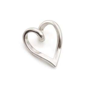 Sterling Silber Twisted Herz Anhänger - 20 mm Fokal