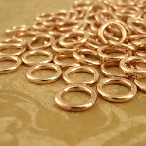 Soldered Closed Bronze Jump Rings in 14, 15, 19 and 21 gauge Also Antique Bronze image 3