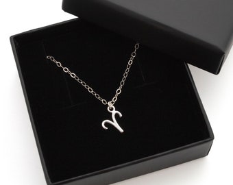 Sterling Silver Zodiac Charm Necklace - Aries, Taurus, Gemini, Cancer, Leo, Virgo, Libra, Scorpio, Saggitarius, Capricorn, Aquarius, Pisces
