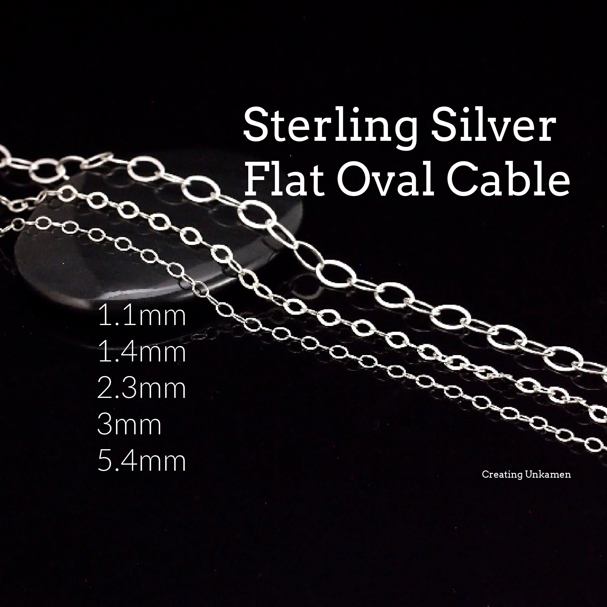 2mm x 1mm Thin Cable Chain- Antique Silver (ch180)