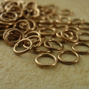 Soldered Closed Bronze Jump Rings in 14, 15, 19 and 21 gauge Also Antique Bronze image 8