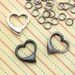 1 Sterling Silver Heart Lobster Clasp - Triggerless - Simply Stunning - 13.5mm - Shiny, Antique or Black - Best Commercially Made 