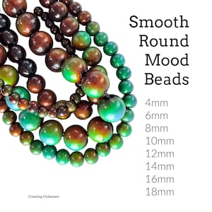 Round Mood Beads 4mm, 6mm, 8mm, 10mm, 12mm, 14mm, 16mm, 18mm - 100% Guarantee