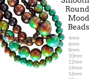 Round Mood Beads 4mm, 6mm, 8mm, 10mm, 12mm, 14mm, 16mm, 18mm - 100% Guarantee