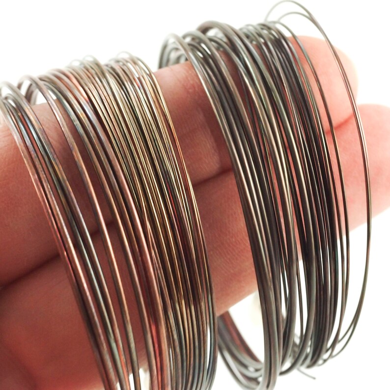 Oxidized Copper Wire Hand Finished You Pick Gauge 12 14 Etsy