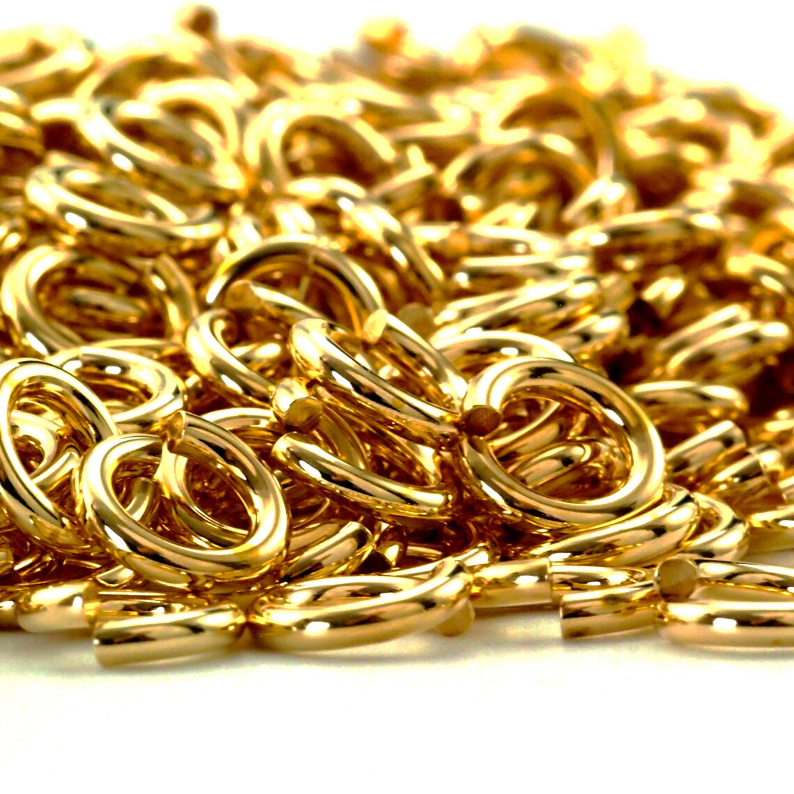 100 Jewelers Brass Jump Rings 14 16 18 20 22 Gauge Etsy