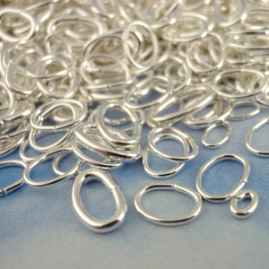 100 Silver Plated Oval Jump Rings Best Commercially Made 24, 22, 20, 18 or 16 gauge or a Mix You Pick Diameter 100% Guarantee image 9