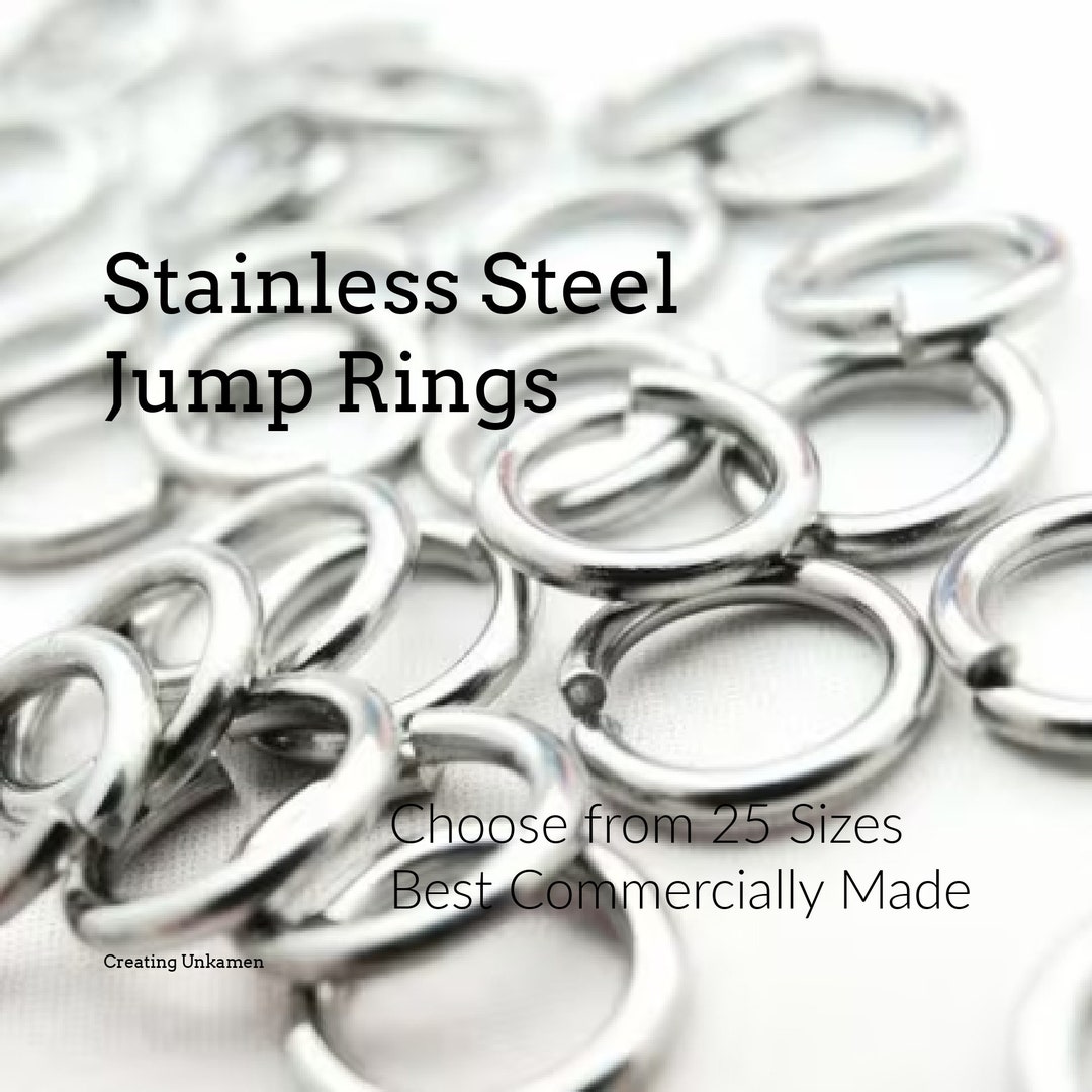 ステンレススチール製ジャンプリング 22、20、19、18ゲージ - サイズは自由に選べます - 外径3mm～12mm 市販品の中で最高の品質 ...