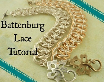 Battenburg Lace Tutorial - Instant Download pdf - Easy Fashion Chainmaille Jewelry