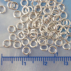 100 Soldered Closed Silver Plated Jump Rings Best Commercially Made 20 gauge 4mm, 6mm, 8mm, 10mm, 18 gauge 6mm, 8mm, 10mm OD image 5