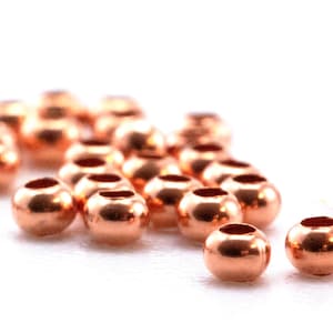 50 Copper Rondelle Beads - Ready to Patina or Seal -  2.4mm, 3.2mm, 4mm or 4.8mm