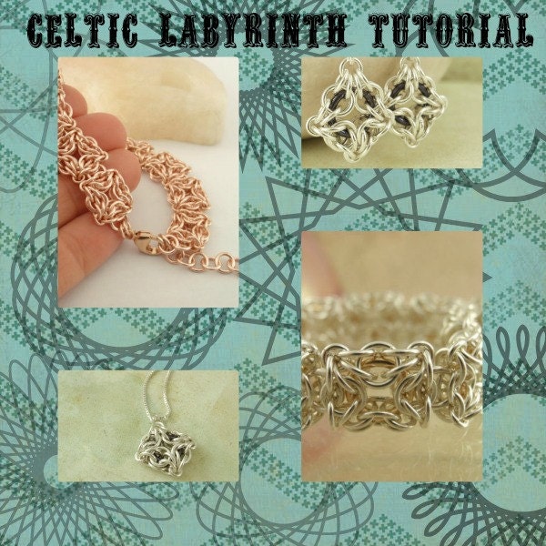 Celtic Labyrinth Earrings, Bracelet or Necklace PDF - Expert Chainmaille Tutorial