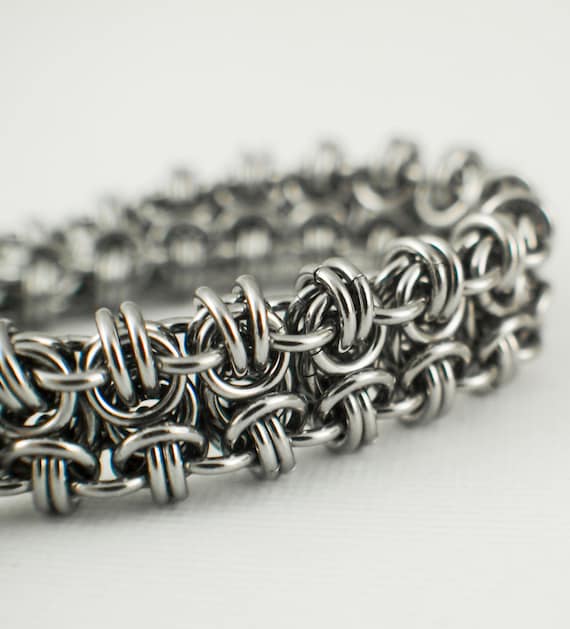 Stainless Steel Chainmaille Bracelet Kit or Ready Made