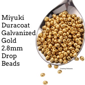 Miyuki Drop Beads DP28-4202 Galvanized Gold 2.8mm - 100% Guarantee