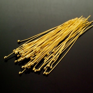4  - 14kt Gold Filled Ball Head Pins - You Pick Gauge and Length - 100% Guarantee