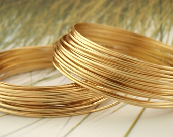 Premium Non Tarnish Brass Wire – 1/2 ROUND - Half Hard - You Pick Gauge 20, 21, 22 - 100% Guarantee