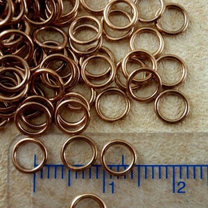 Soldered Closed Bronze Jump Rings in 14, 15, 19 and 21 gauge Also Antique Bronze image 5