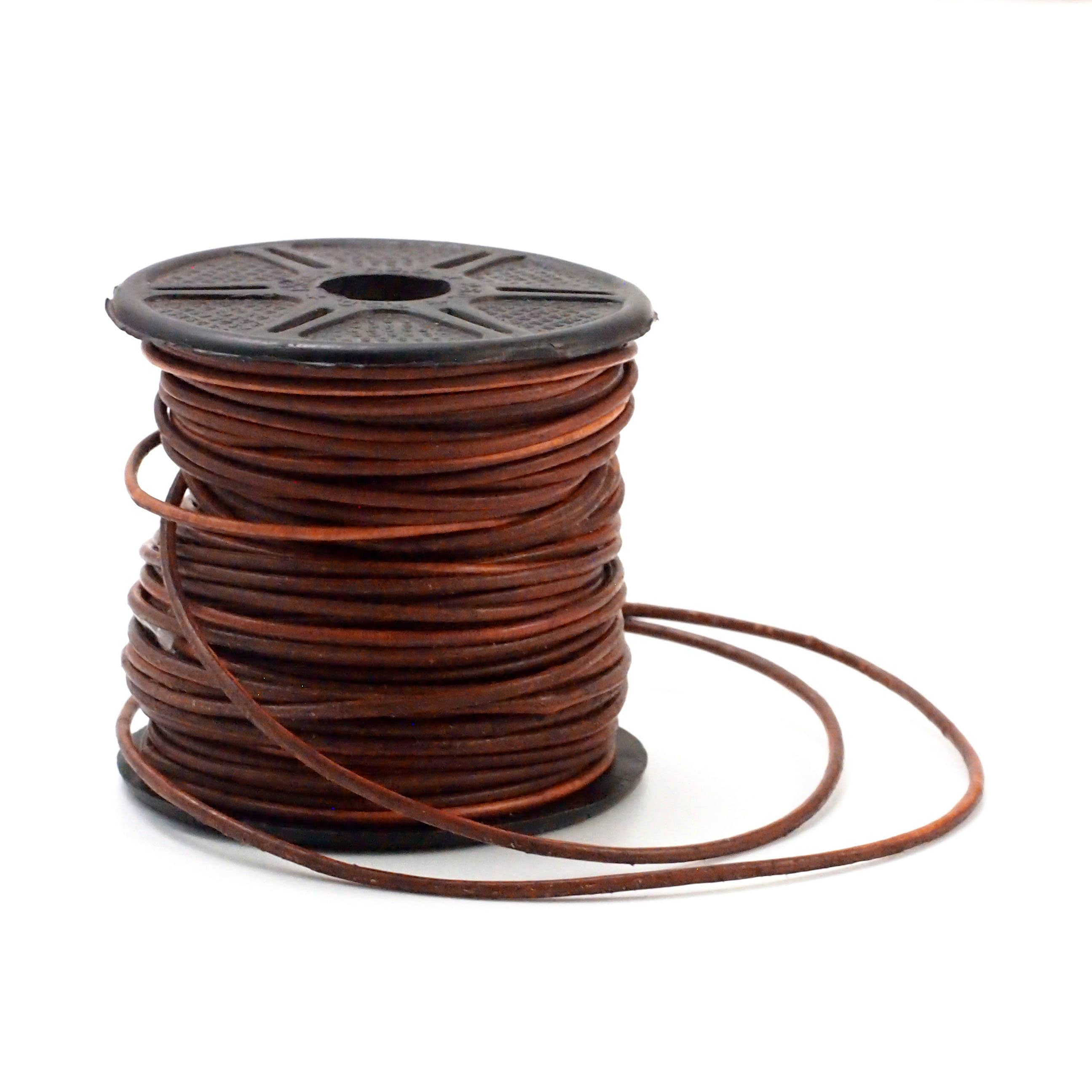 Round Leather Lace - 25 Yard Spool