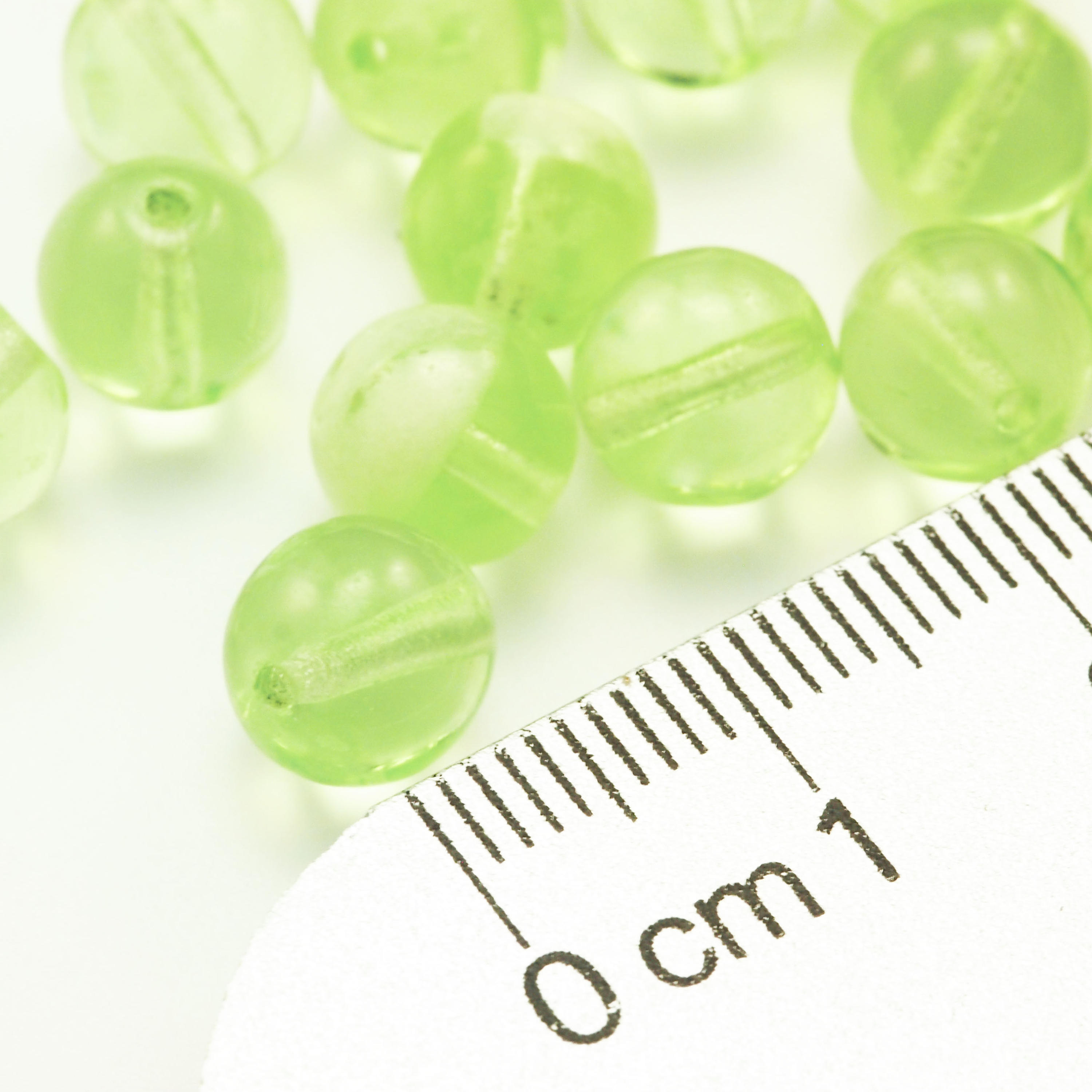 15 8mm Glow in the Dark Peridot Beads Czech Glass Rounds Etsy