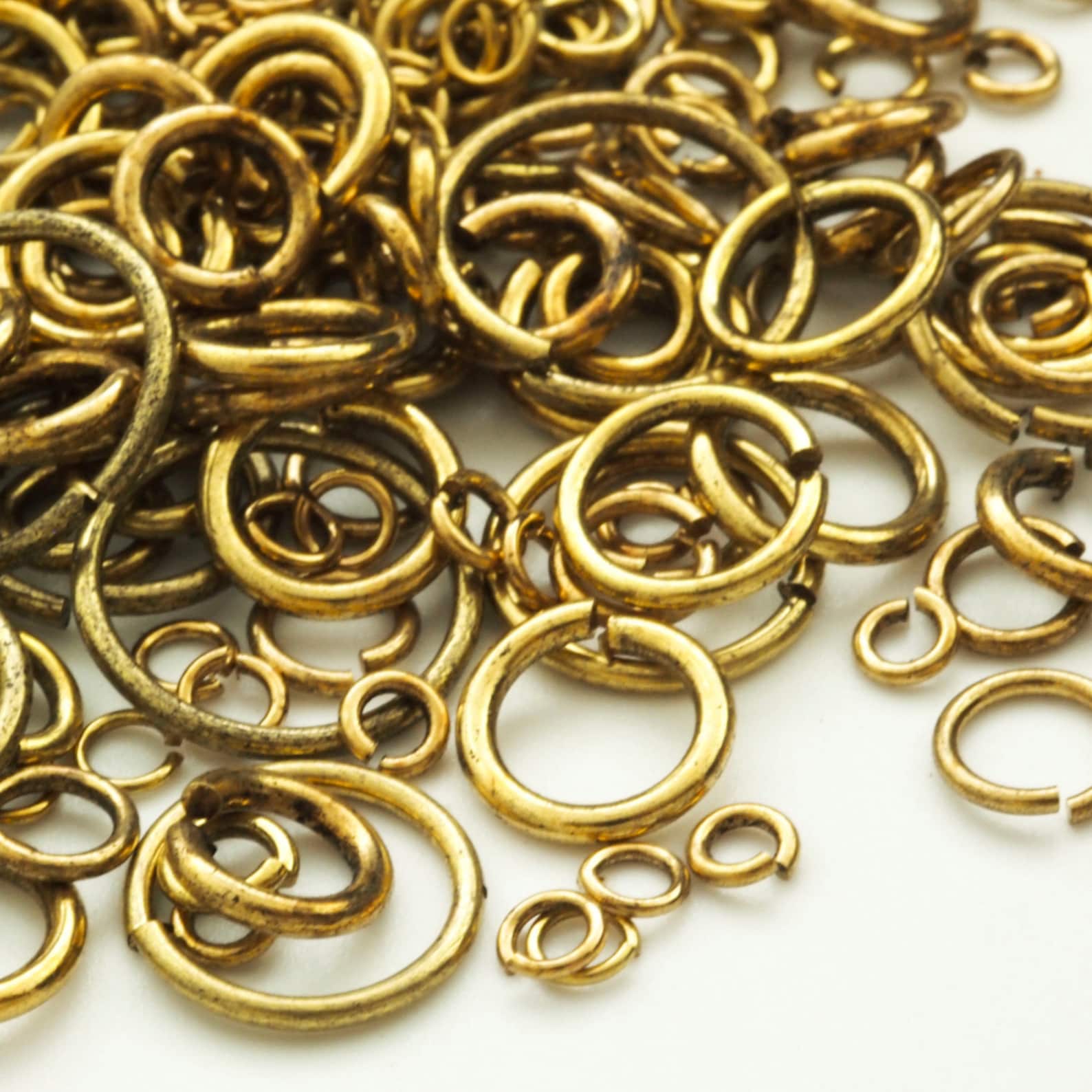 100 Economical Antique Brass Jump Rings Special Purchase in Etsy