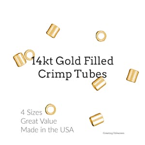 25 tubi crimpati - riempiti in oro 14 kt in 4 misure 100% garantito
