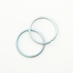 Colorful Hypoallergenic Simple Hoop in Square Titanium 12, 14, 16, 18, 20 gauge You Pick Color and Diameter image 4