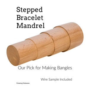 Mandril de alambre redondo escalonado para pulseras: nuestra elección para hacer brazaletes (muestra de alambre incluida)