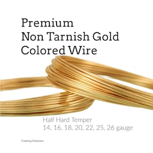 Alambre premium color oro - Semiduro - No se deslustra - Garantía 100% - Calibres 14, 16, 18, 20, 22, 24 y 26