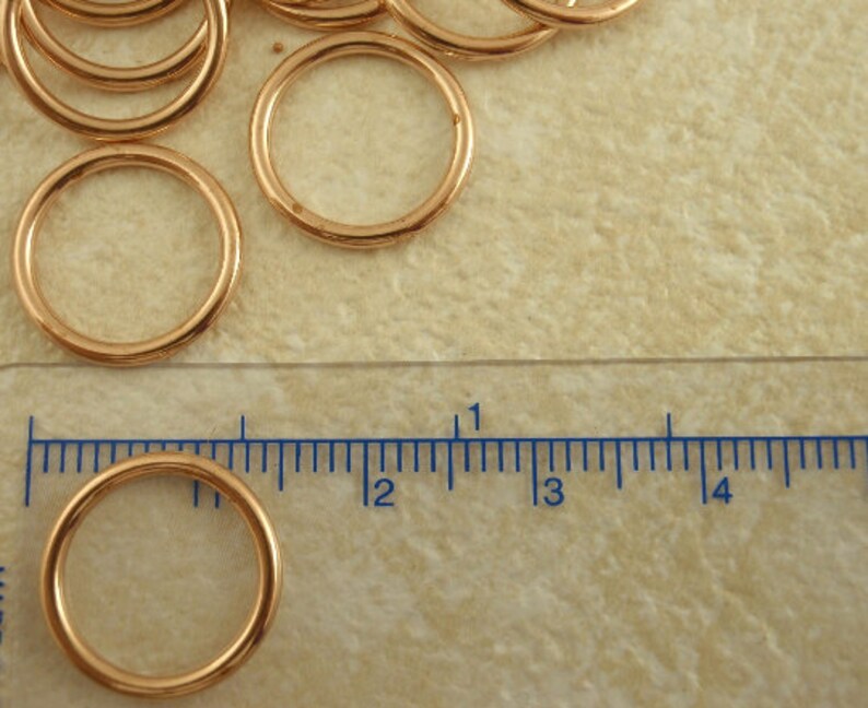 Soldered Closed Bronze Jump Rings in 14, 15, 19 and 21 gauge Also Antique Bronze image 7